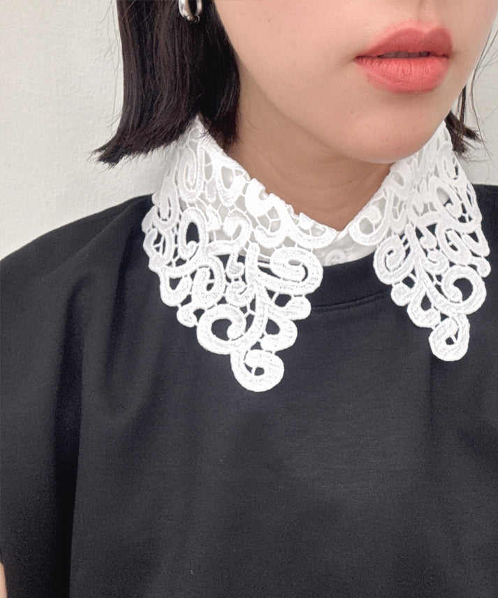 openwork lace false collar
