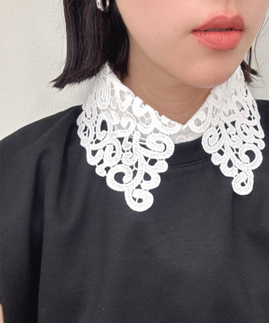 openwork lace false collar