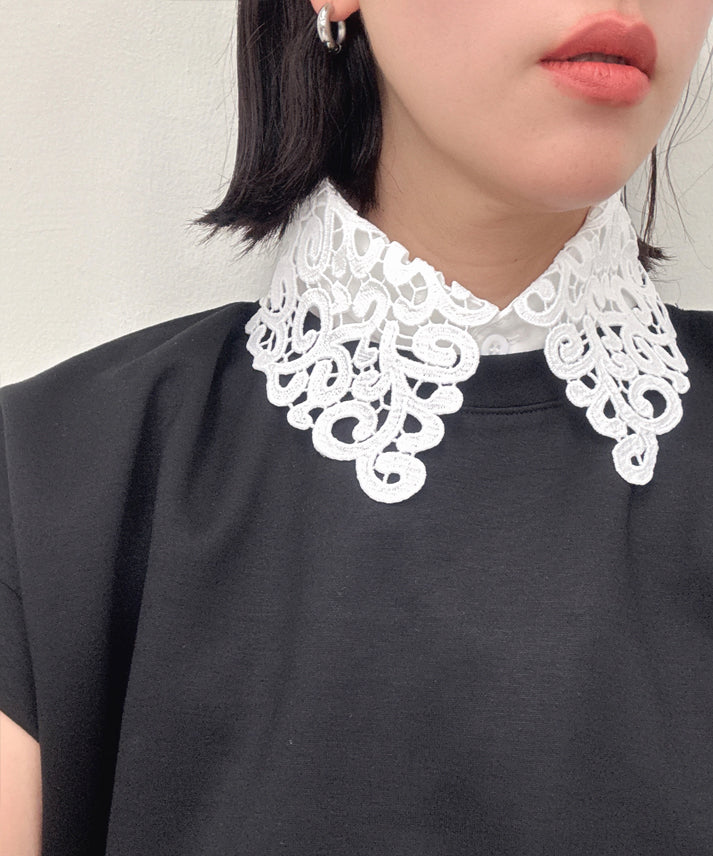 openwork lace false collar