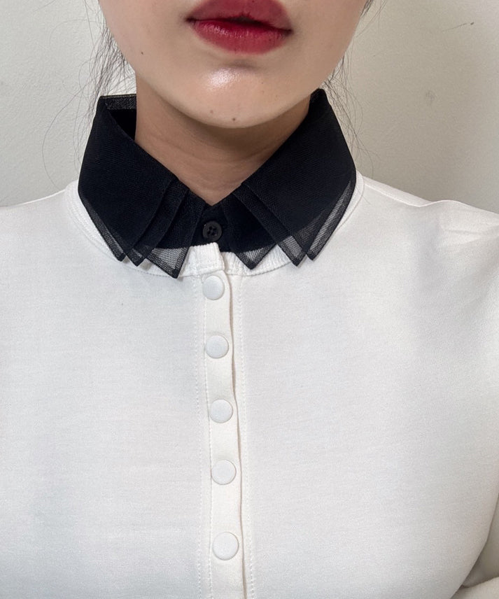 tulle three step false collar