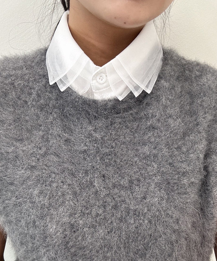 tulle three step false collar