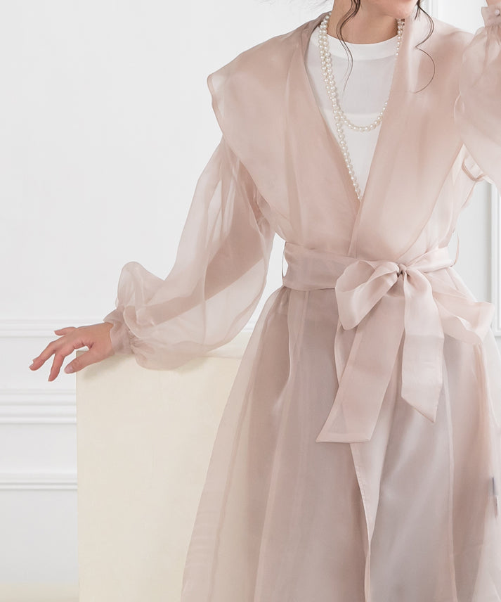 sheer long coat