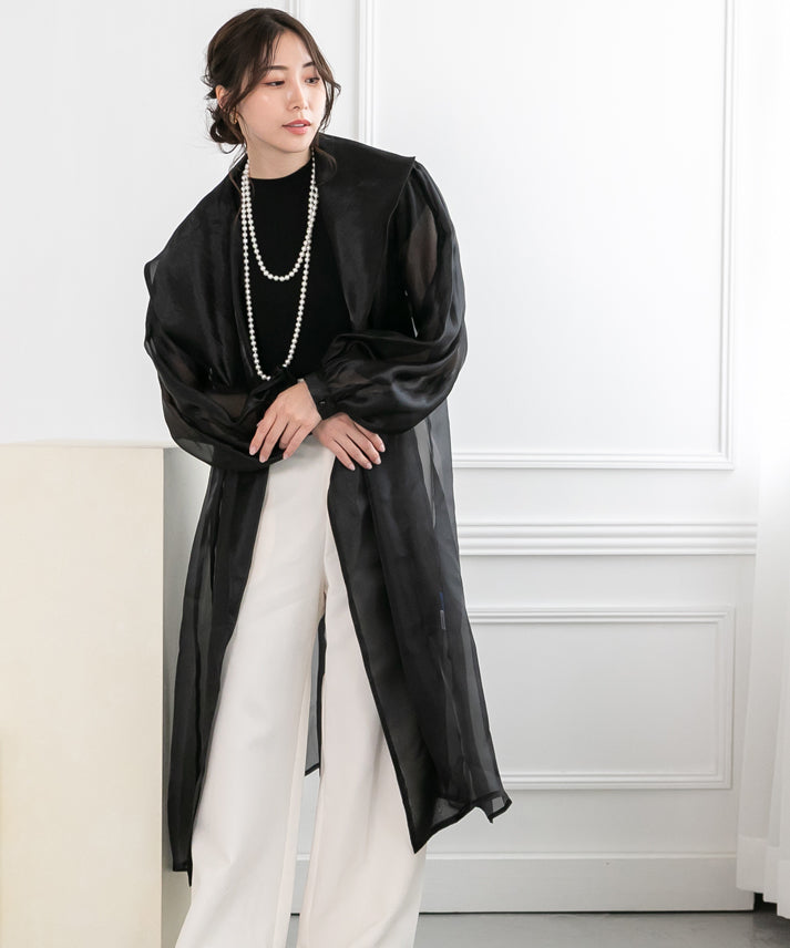 sheer long coat