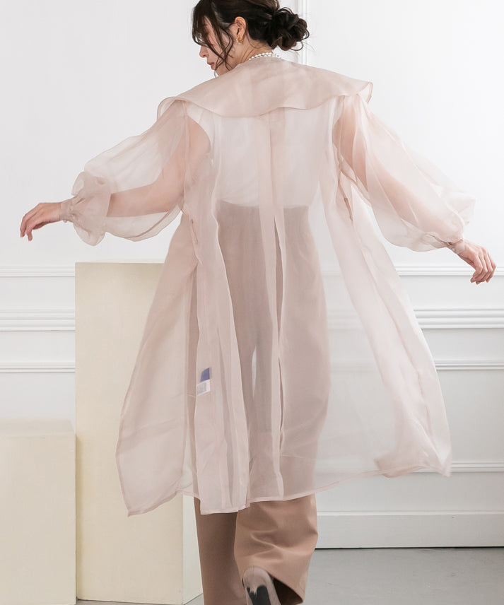 sheer long coat