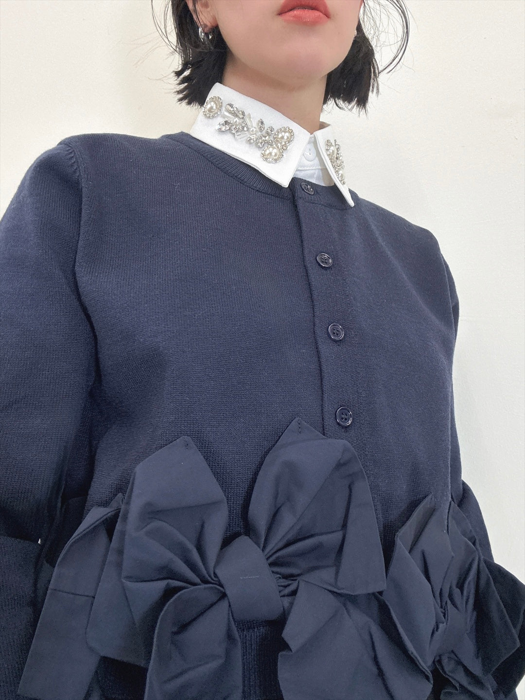 pearl bijou false collar