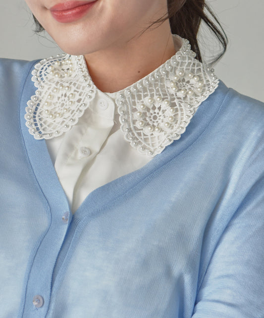 pearl flower false collar