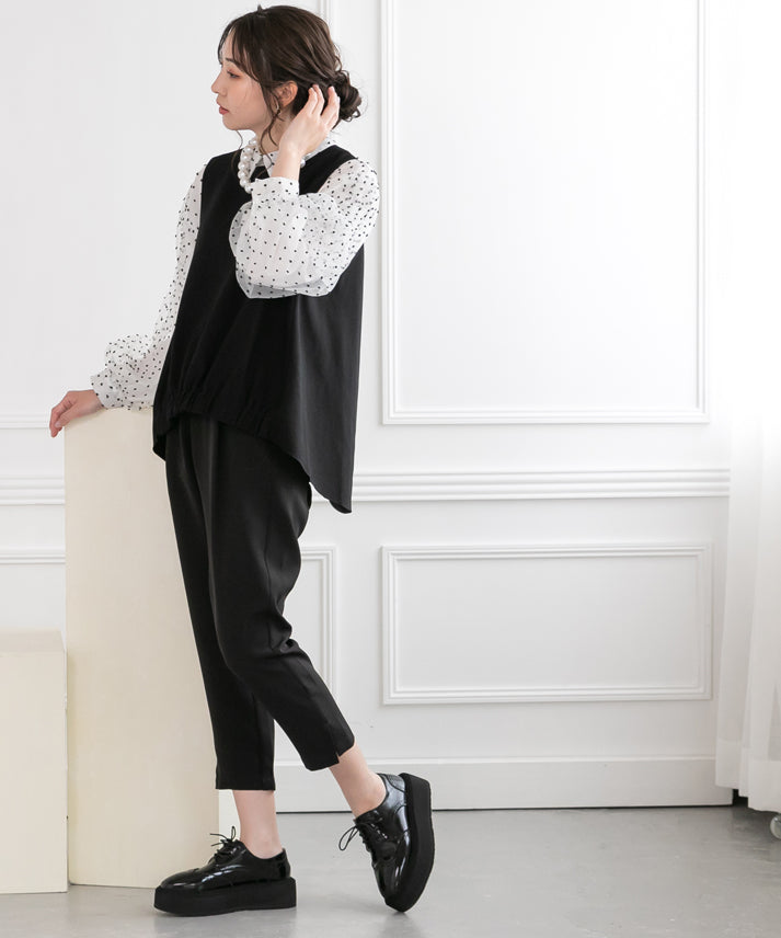 back button scalloped vest