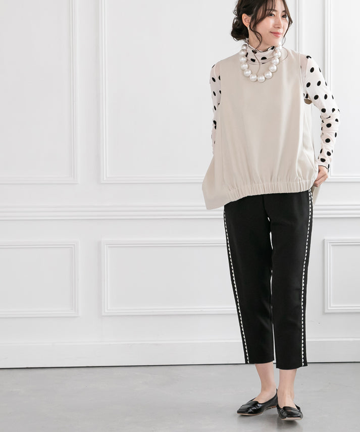 back button scalloped vest