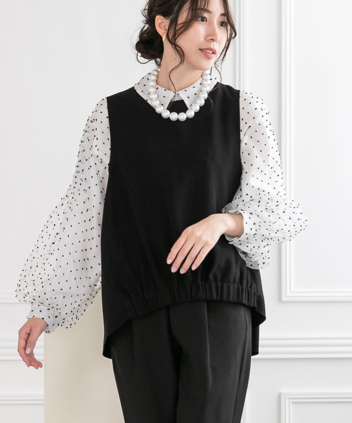 back button scalloped vest