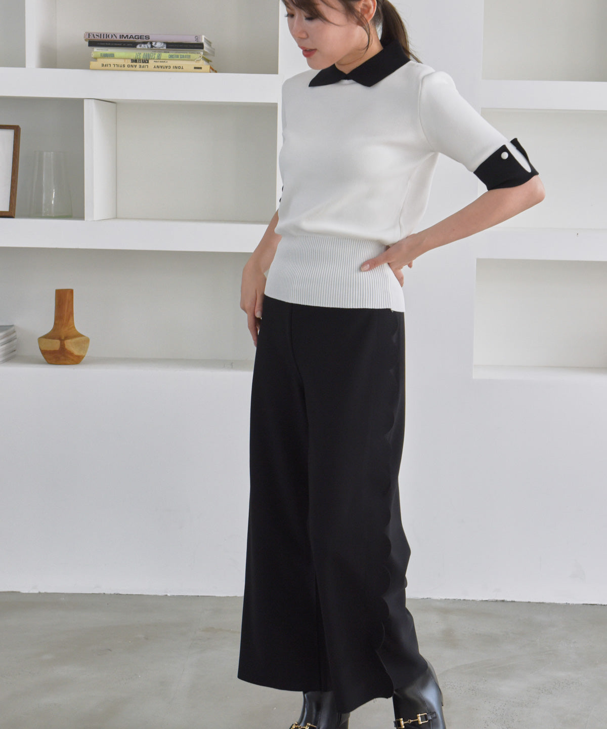 cuffs short sleeve knit