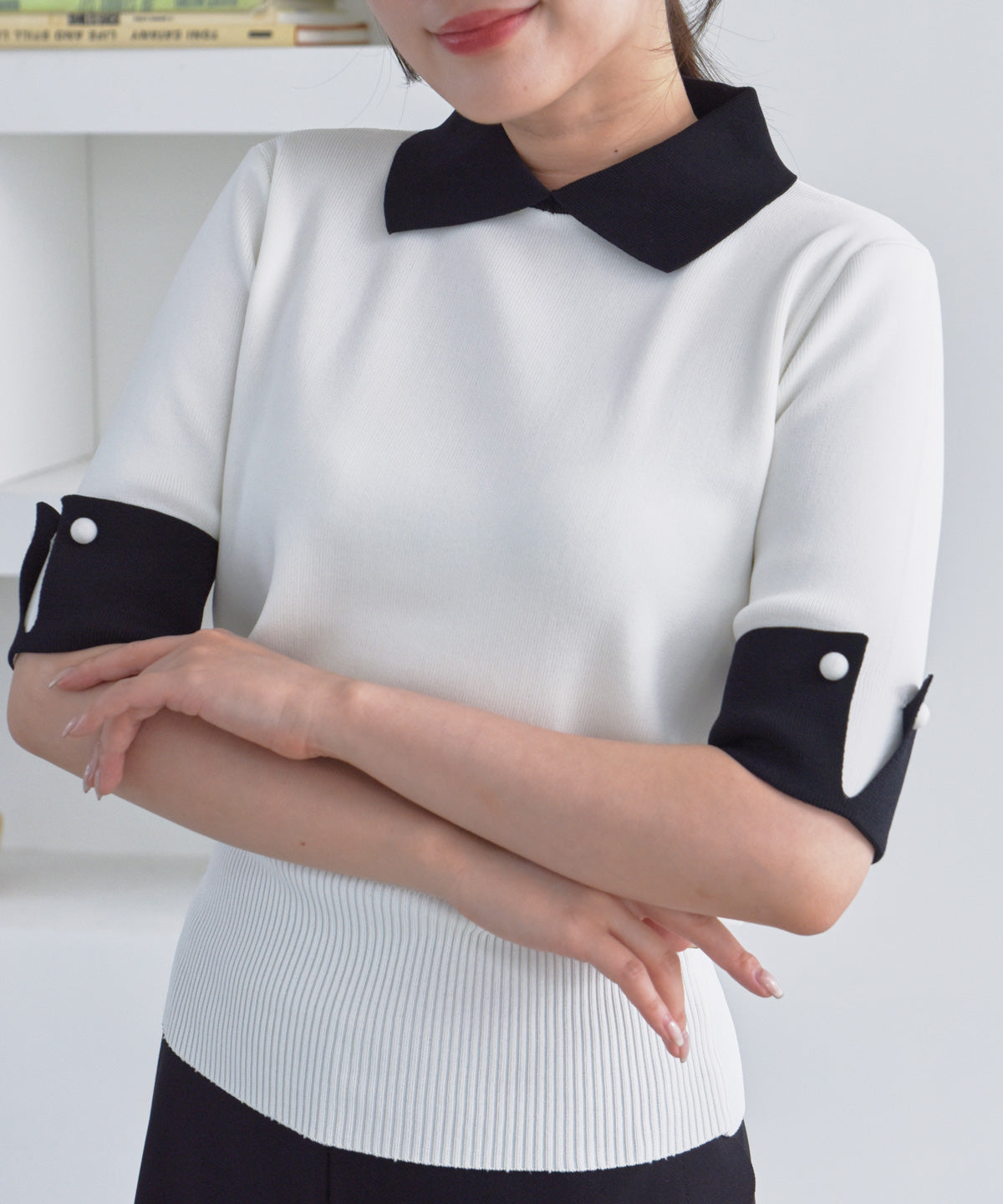 cuffs short sleeve knit