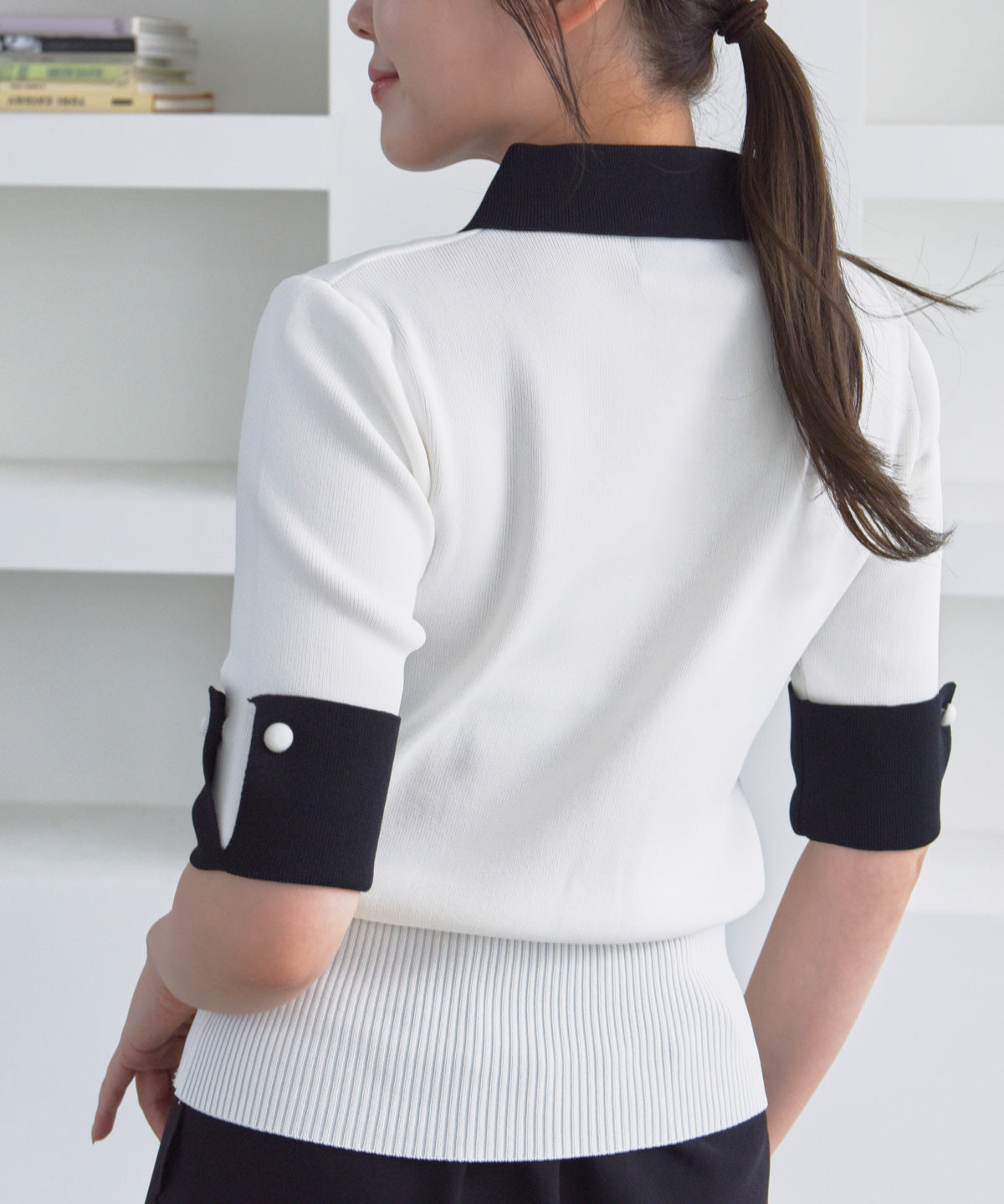 cuffs short sleeve knit