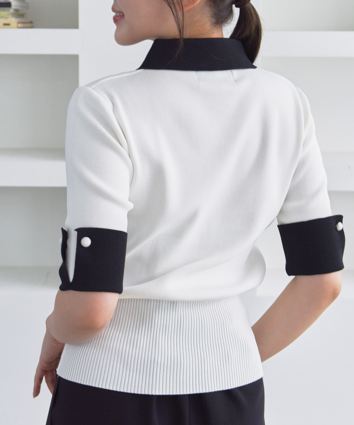 cuffs short sleeve knit