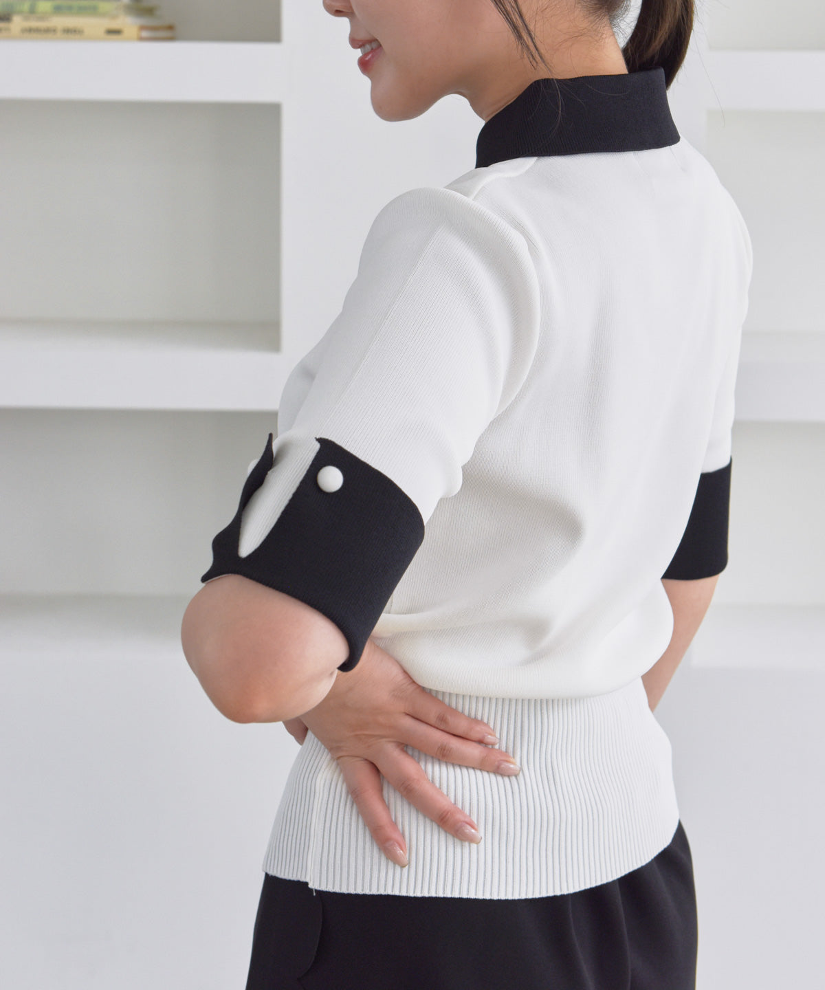 cuffs short sleeve knit