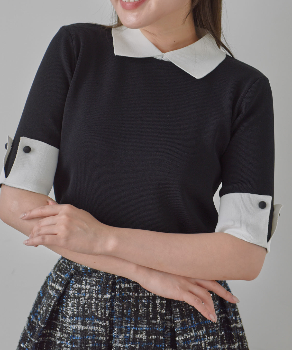 cuffs short sleeve knit