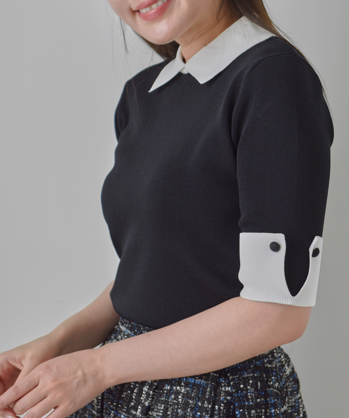 cuffs short sleeve knit