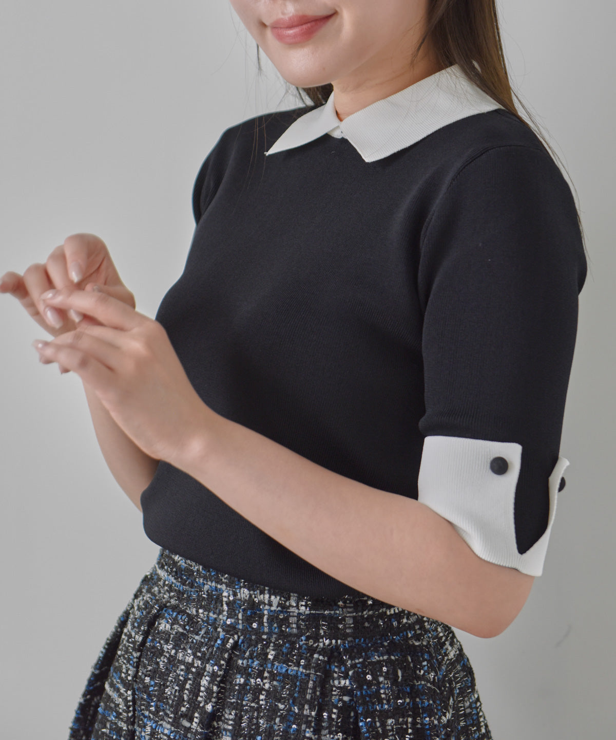 cuffs short sleeve knit