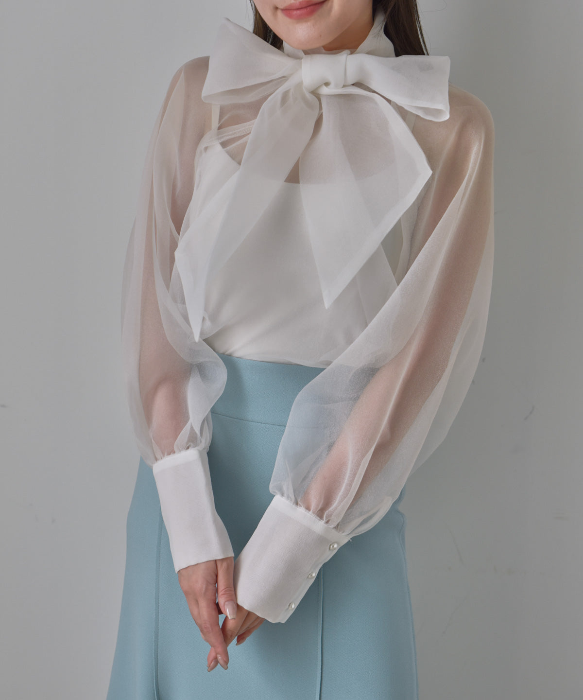 bowtie chiffon blouse