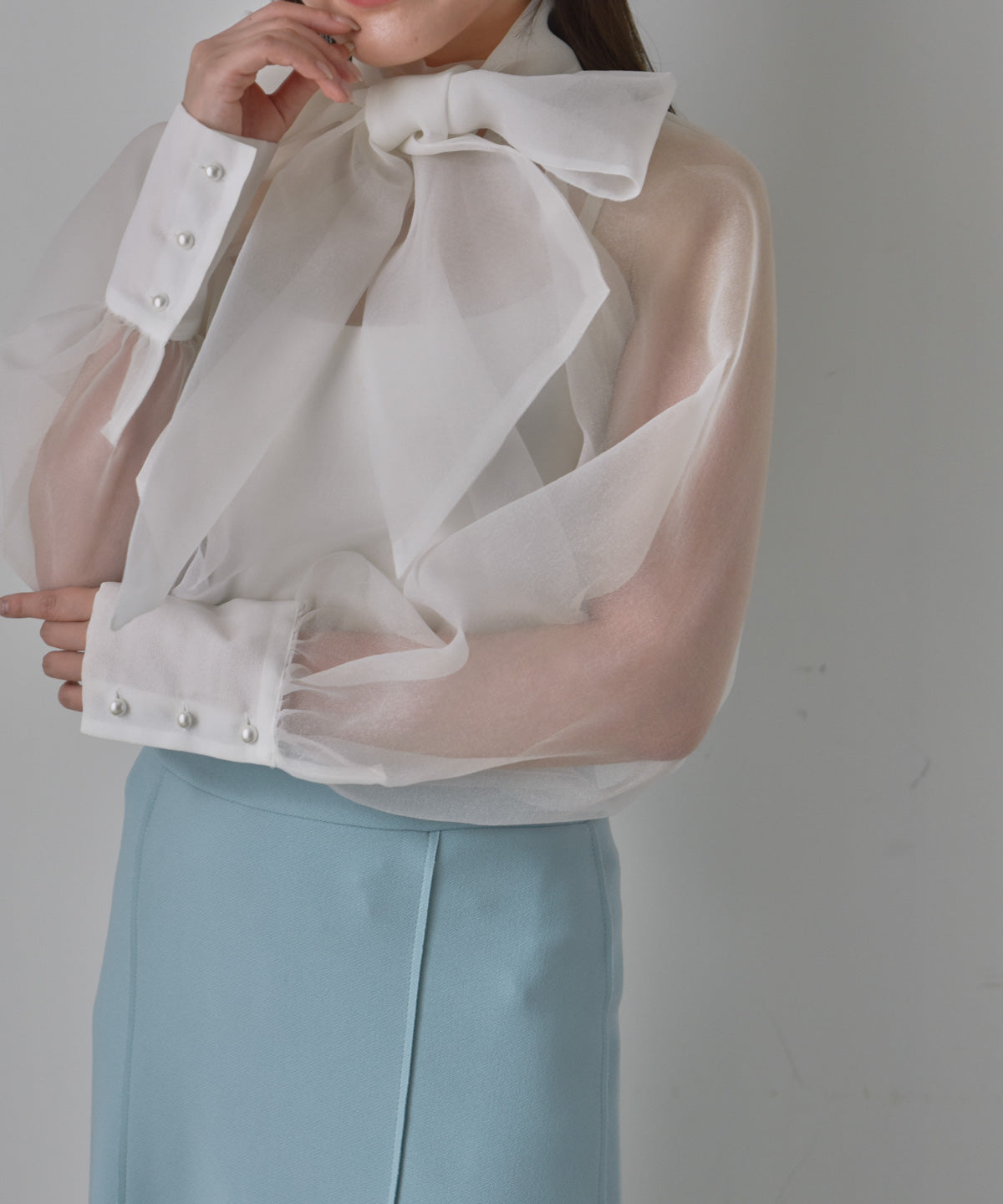 bowtie chiffon blouse
