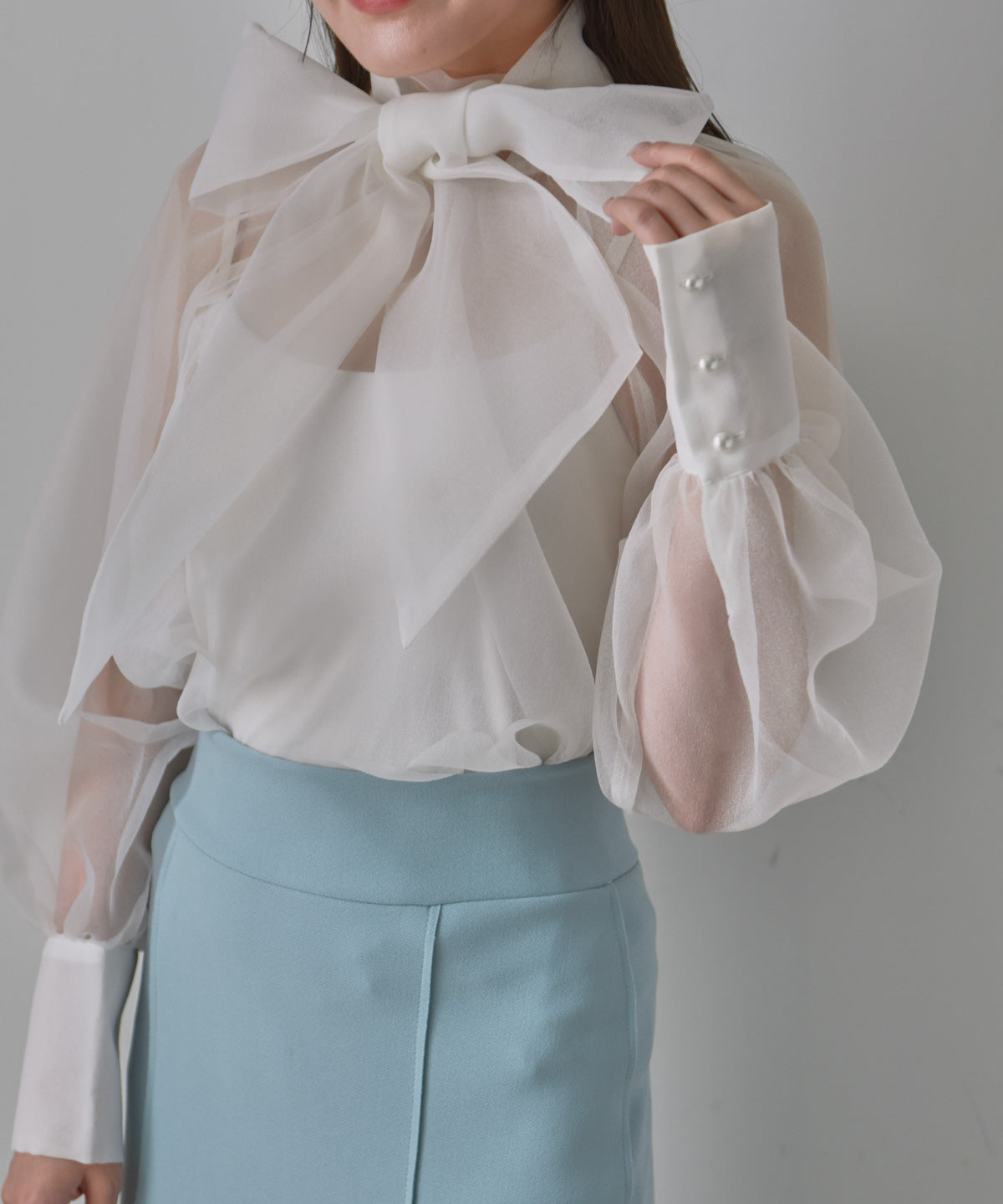 bowtie chiffon blouse