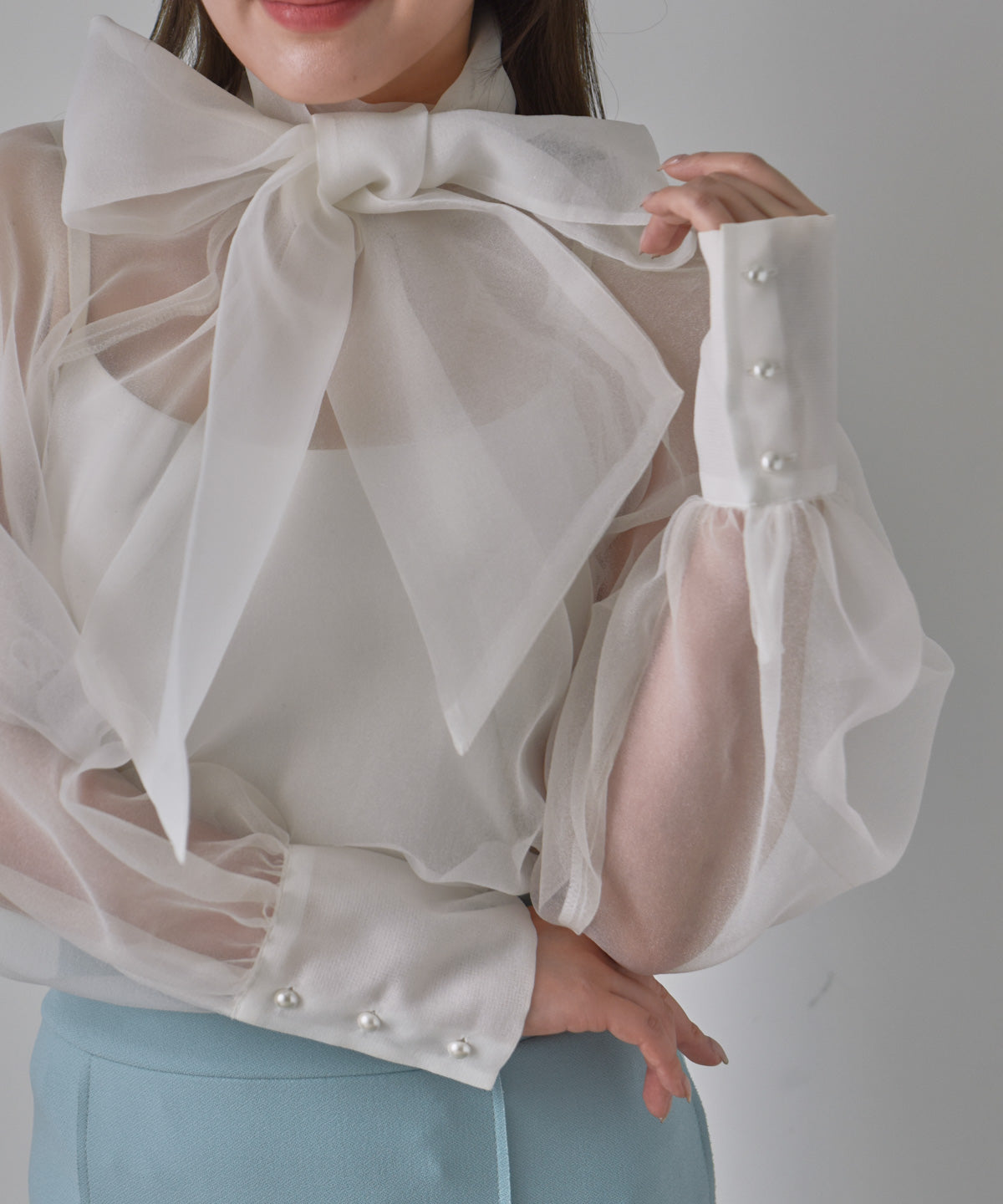 bowtie chiffon blouse