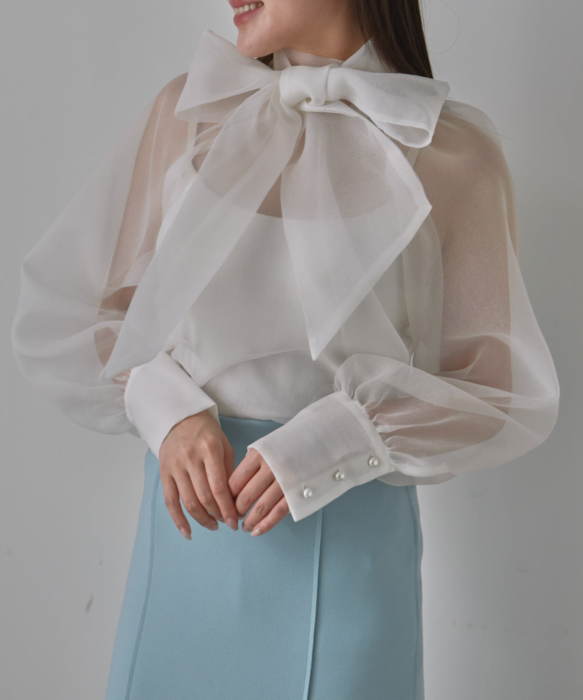 bowtie chiffon blouse
