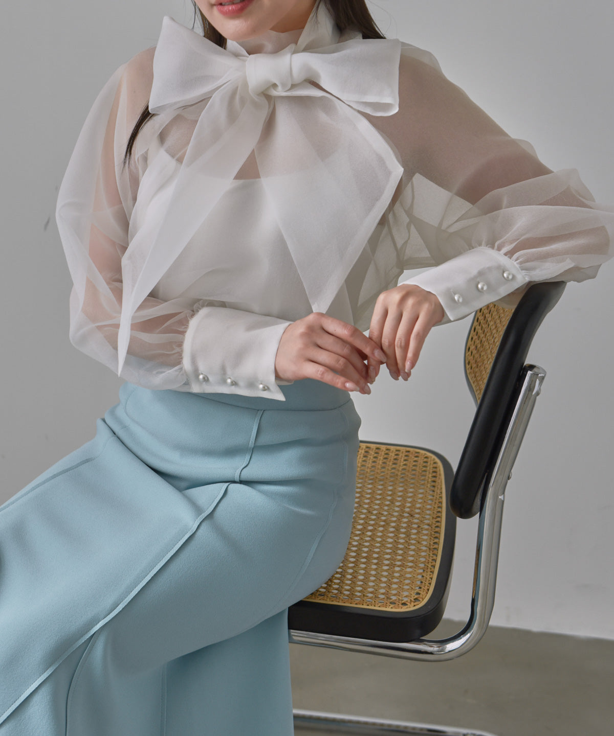 bowtie chiffon blouse