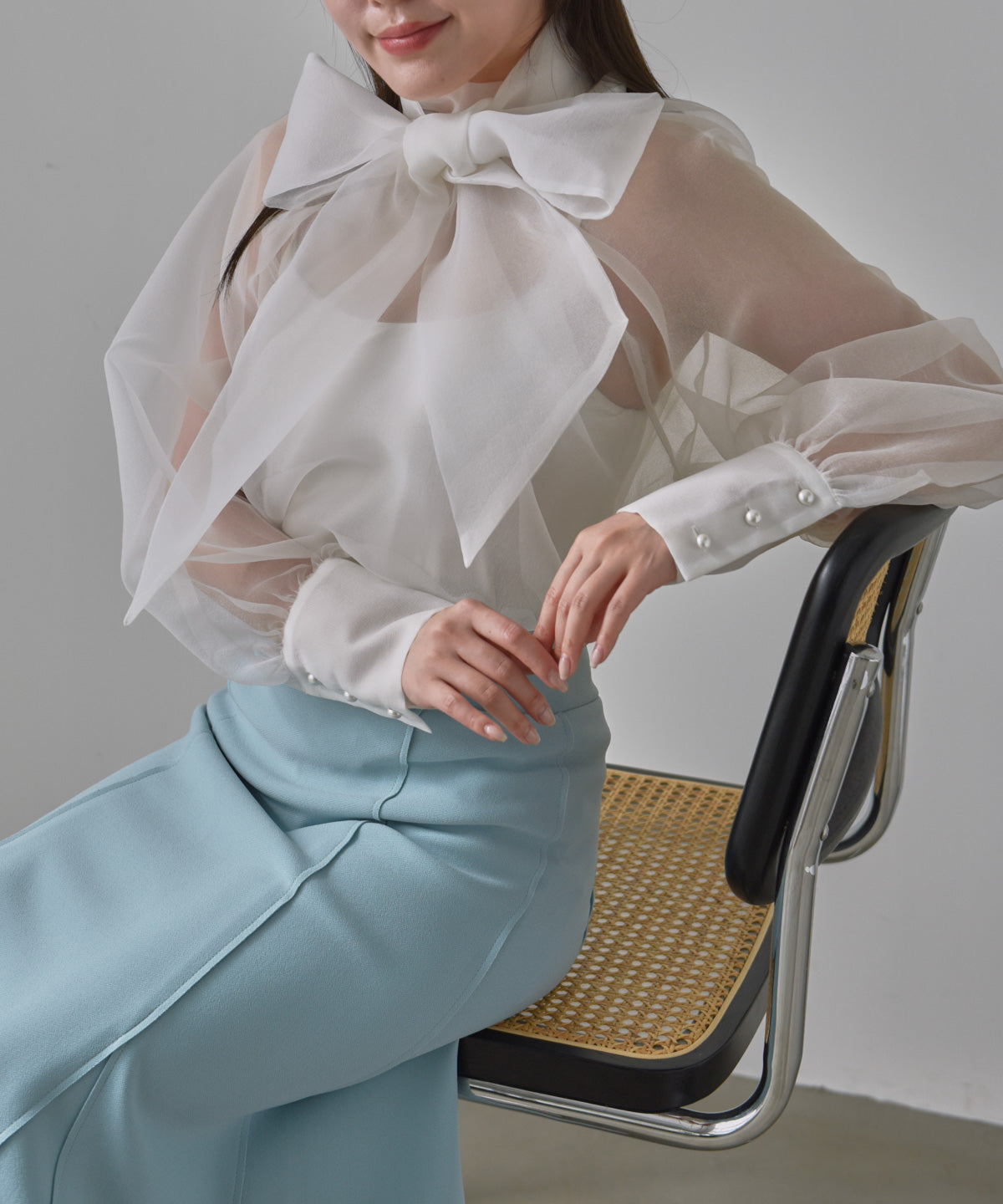 bowtie chiffon blouse