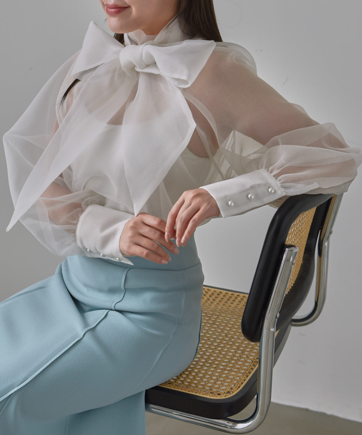 bowtie chiffon blouse