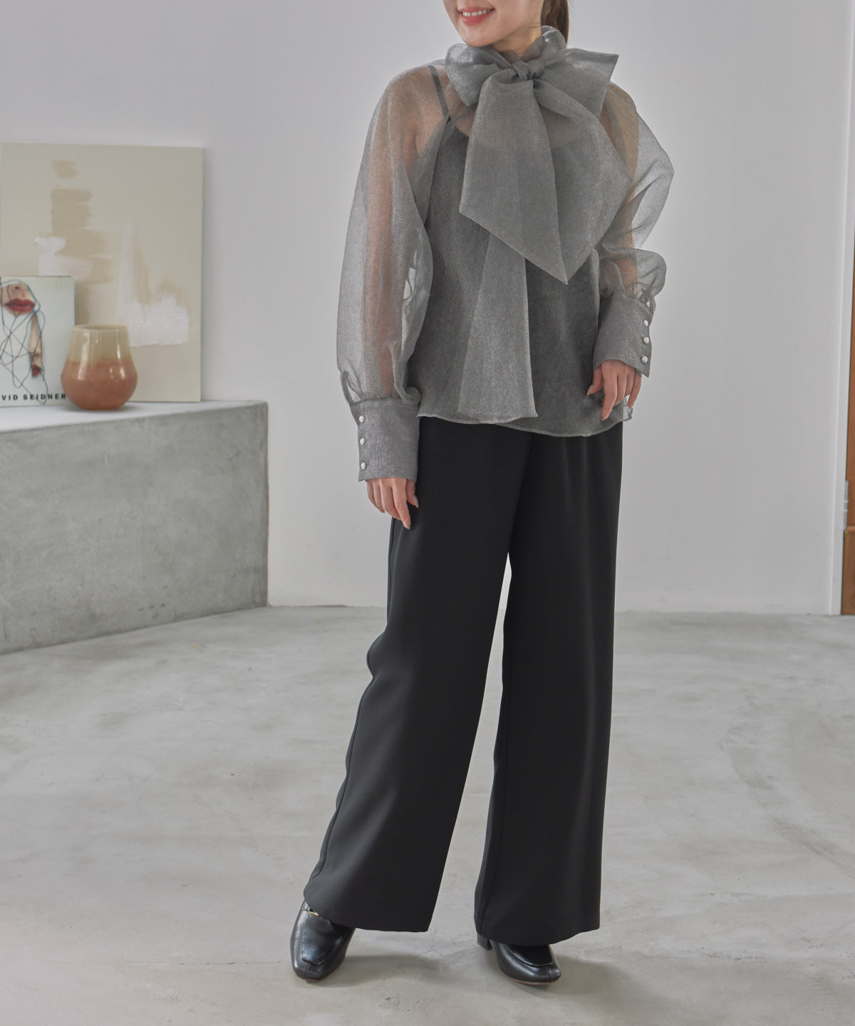 bowtie chiffon blouse