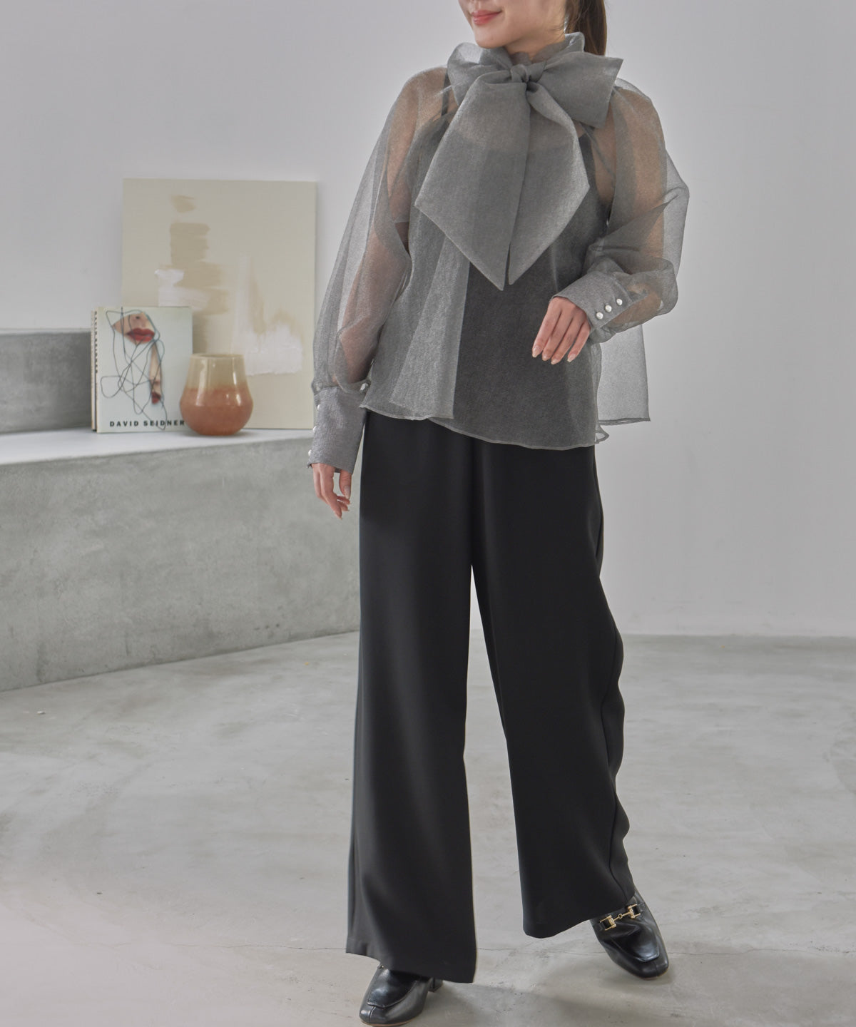 bowtie chiffon blouse