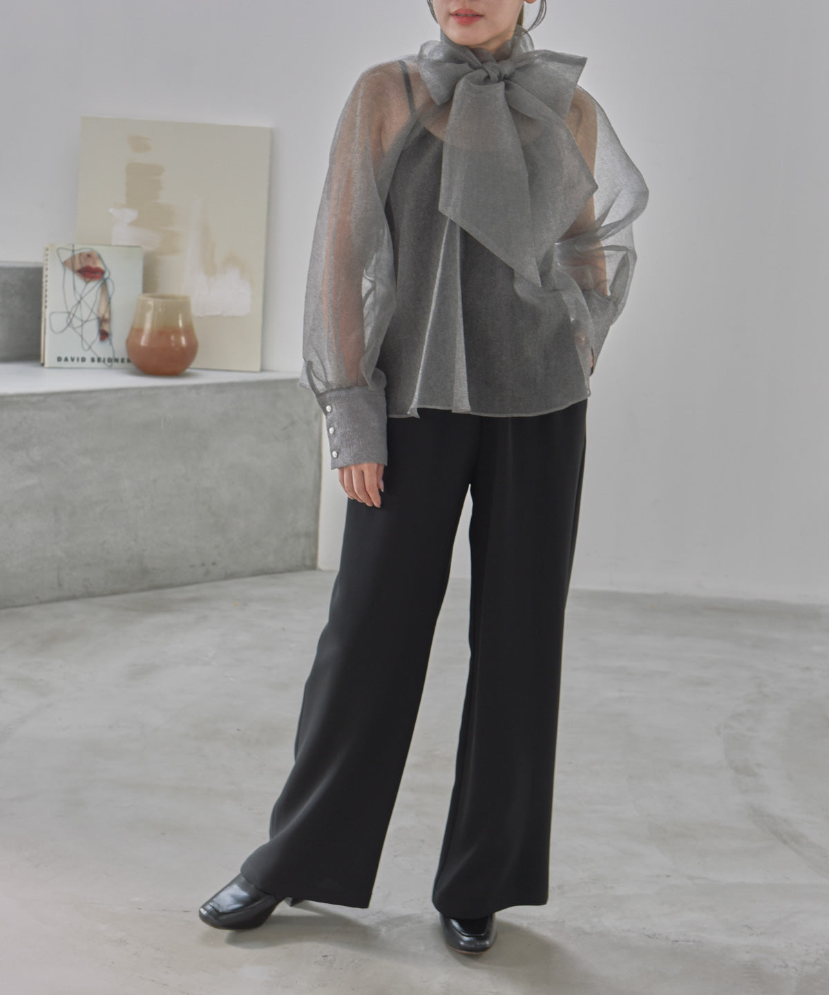 bowtie chiffon blouse
