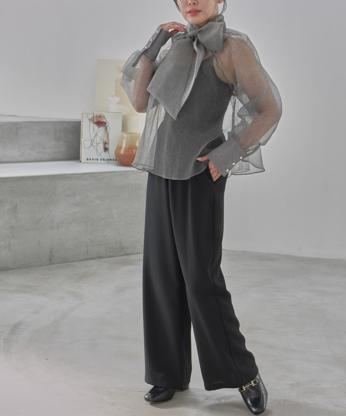 bowtie chiffon blouse