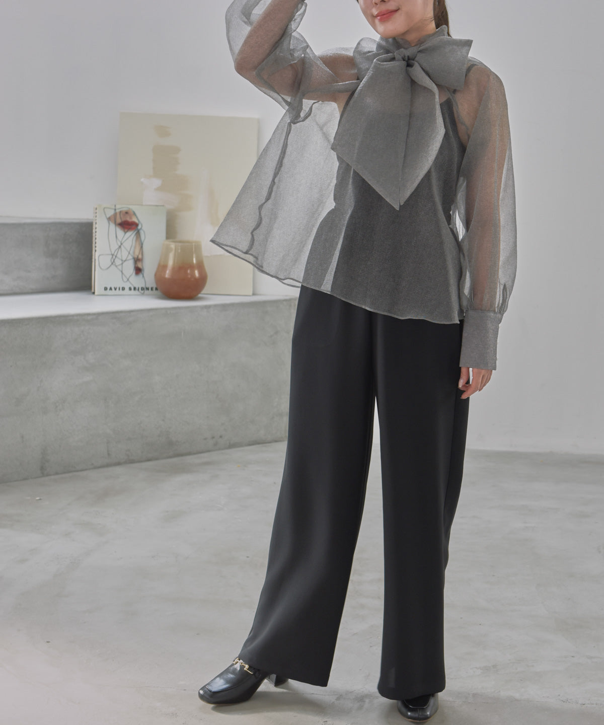 bowtie chiffon blouse