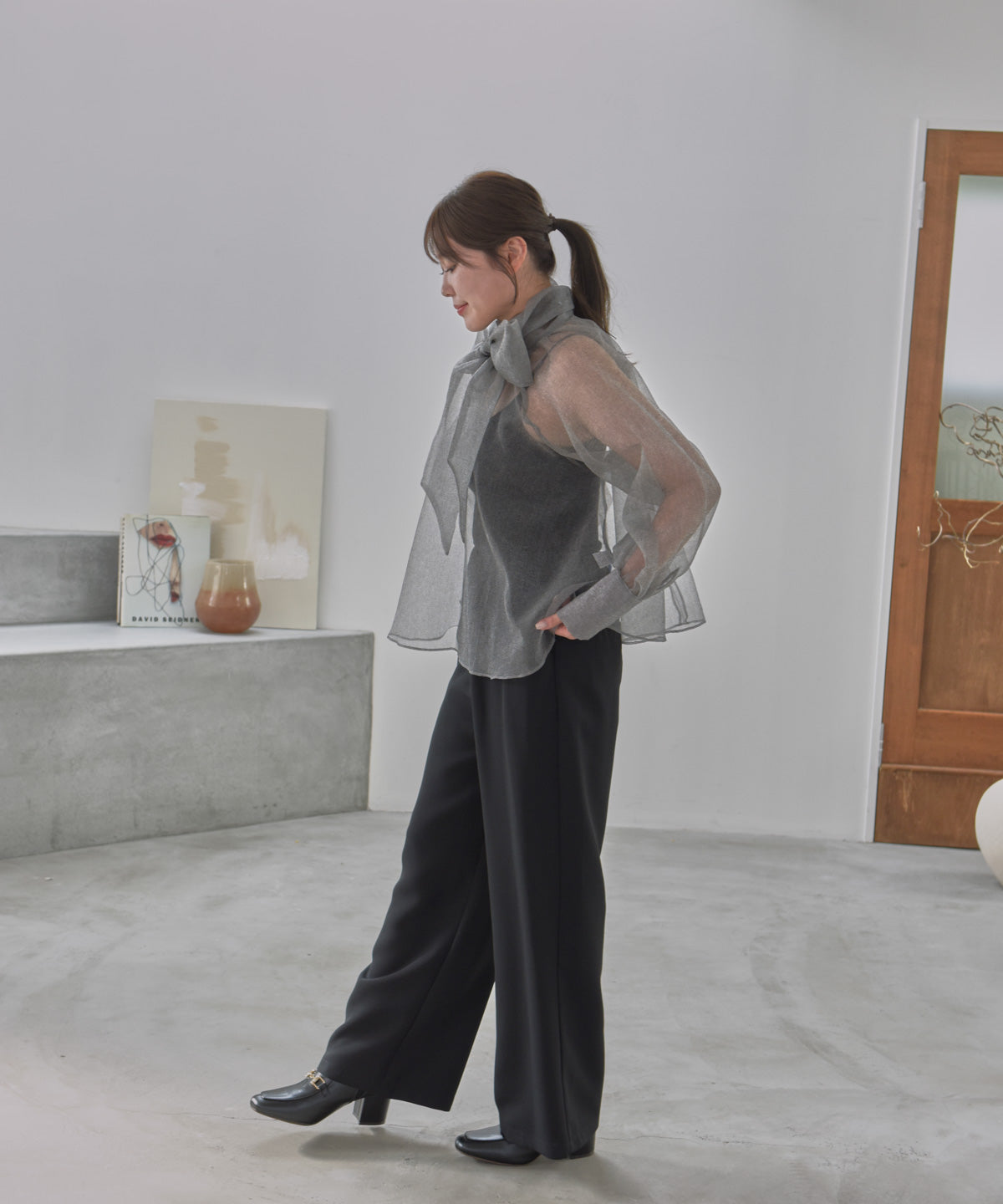 bowtie chiffon blouse