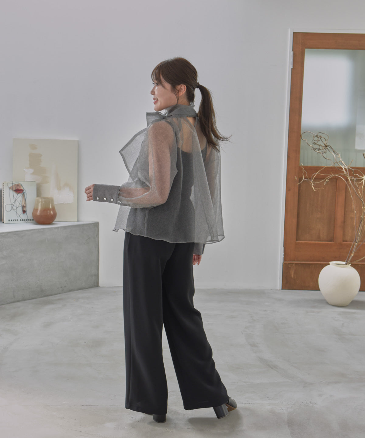 bowtie chiffon blouse