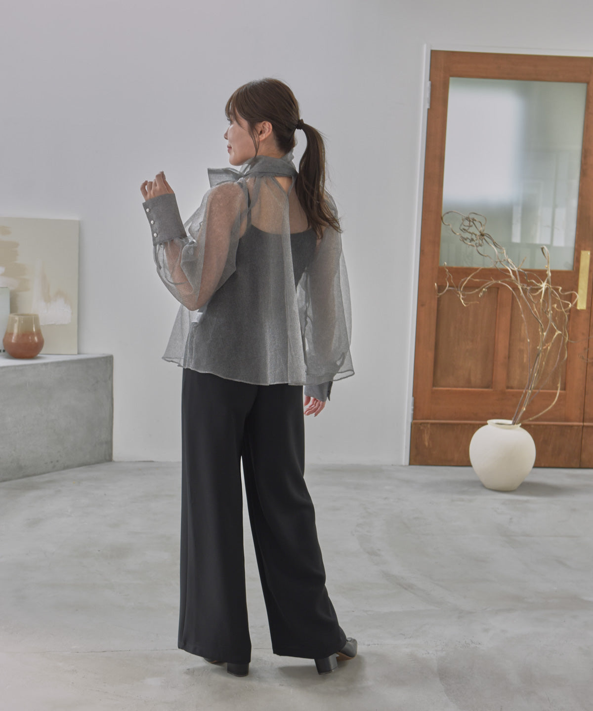 bowtie chiffon blouse