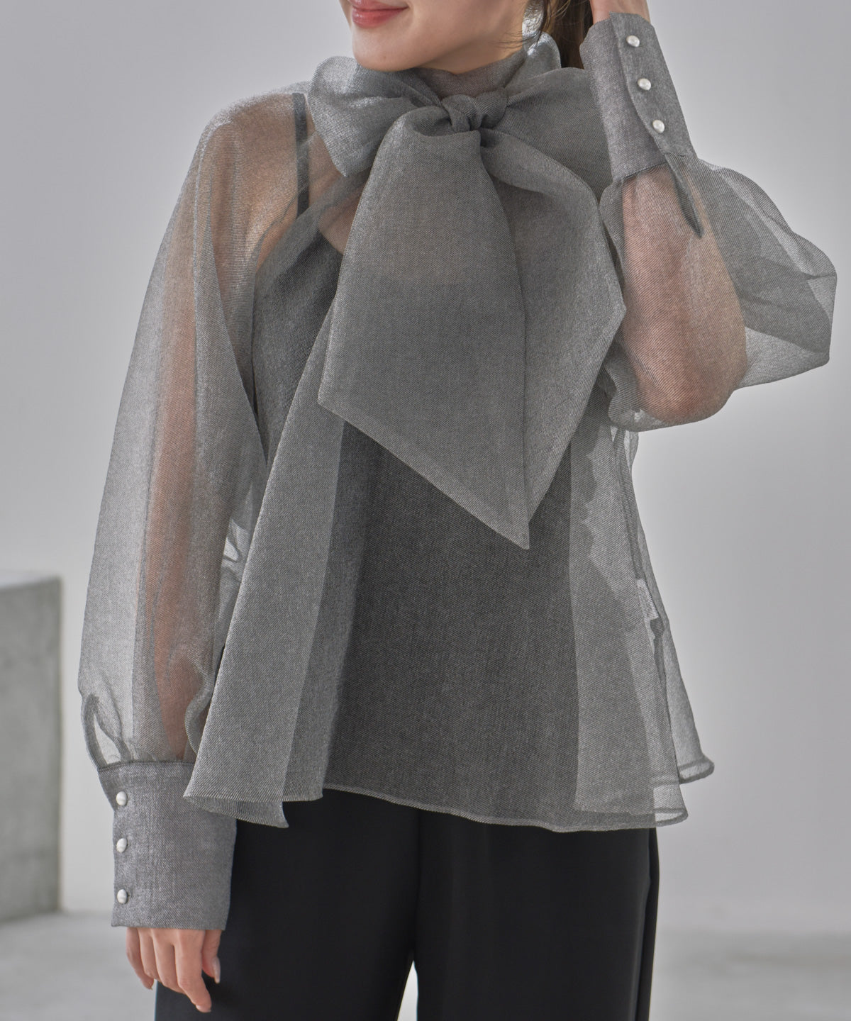 bowtie chiffon blouse