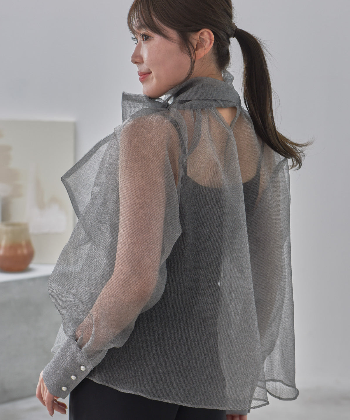 bowtie chiffon blouse