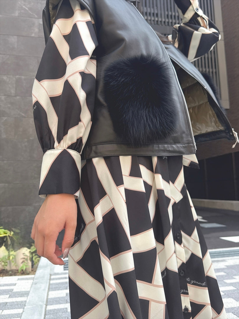 sheepskin down fur with pocket vest