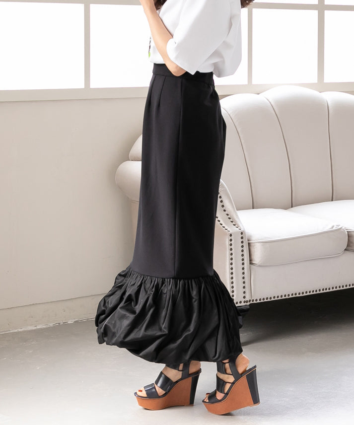 hem balloon mermaid skirt