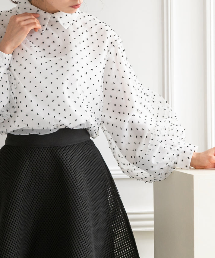 dot organdy blouse