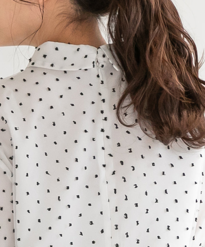dot organdy blouse