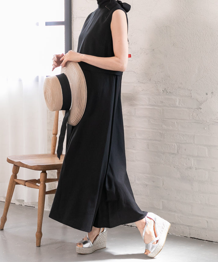 sleeveless bycolor tulle onepiece