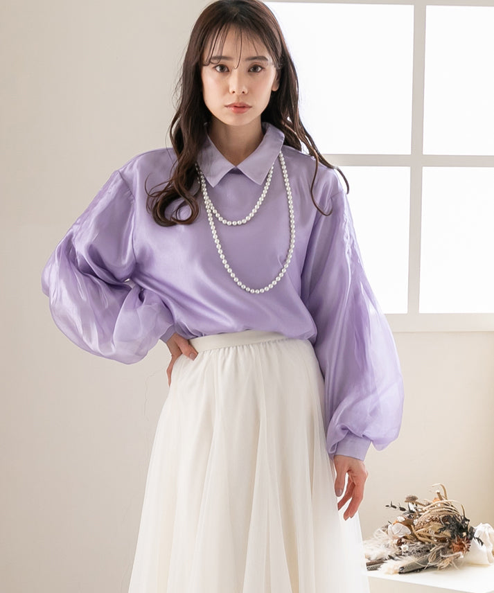 bright organdy blouse