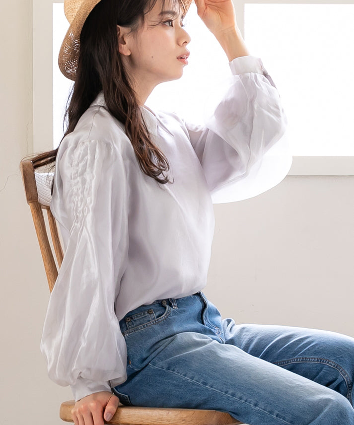 bright organdy blouse