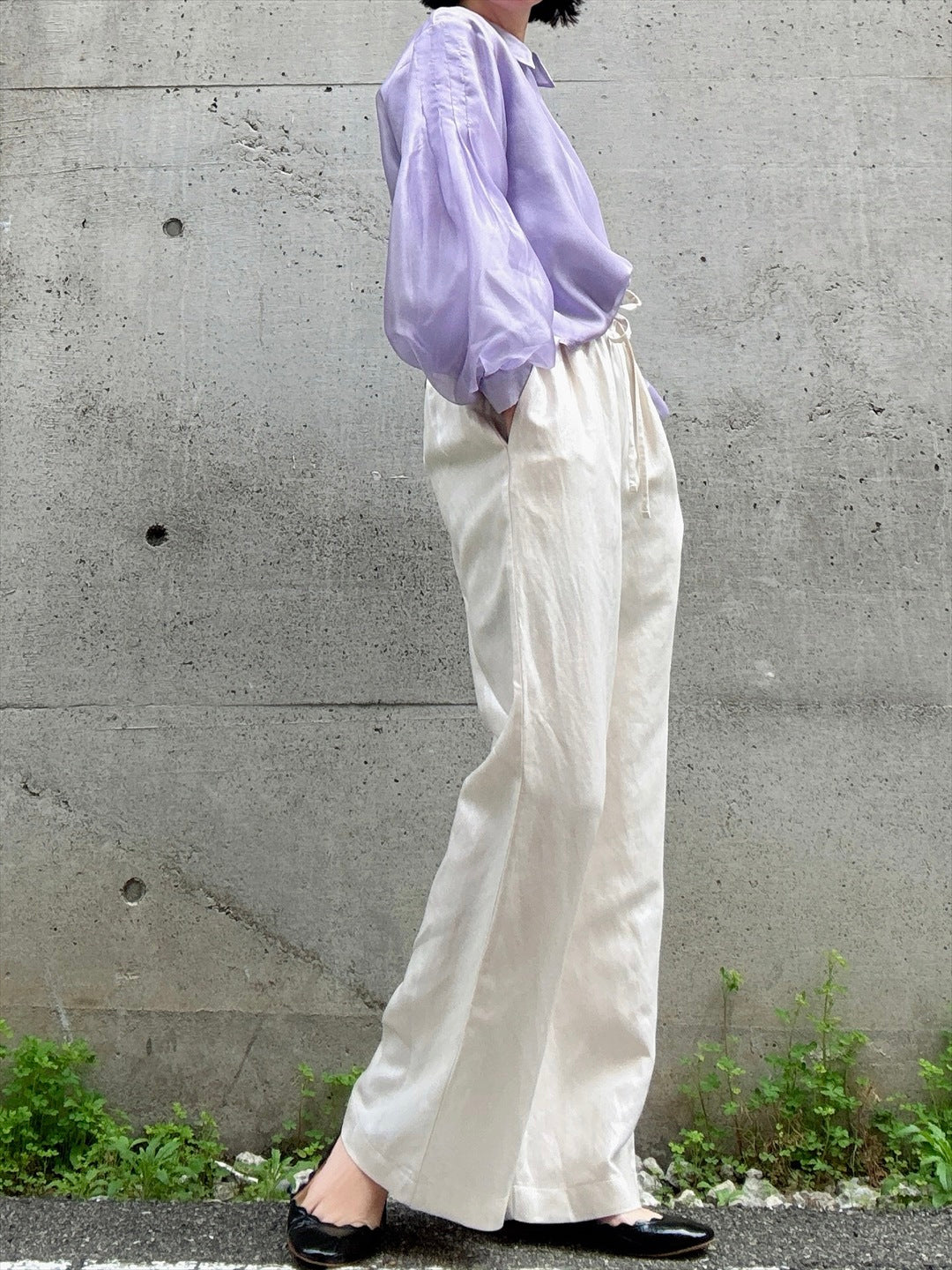 hemp rayon wide pants