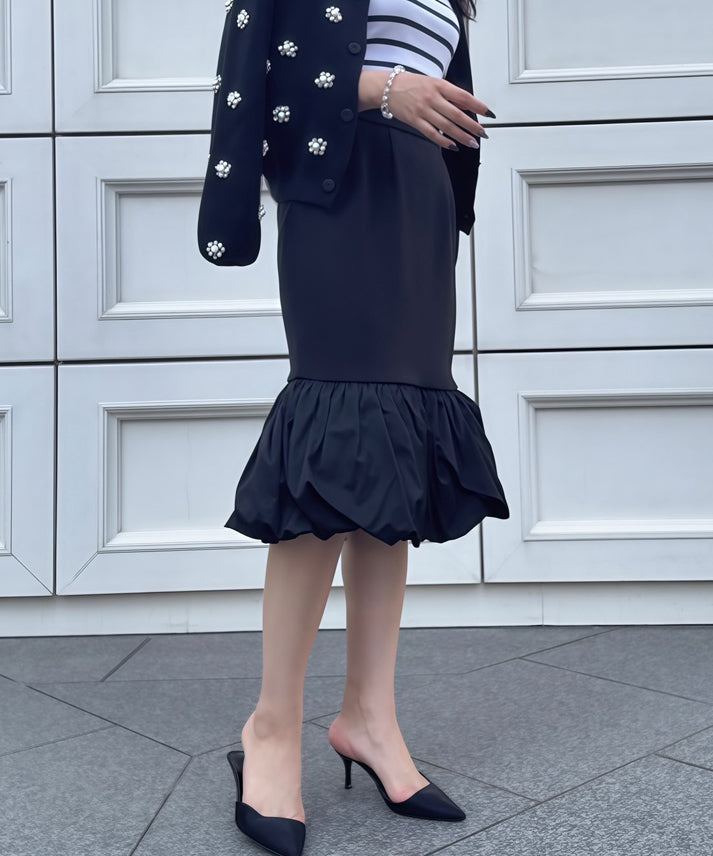 hem balloon mermaid skirt short