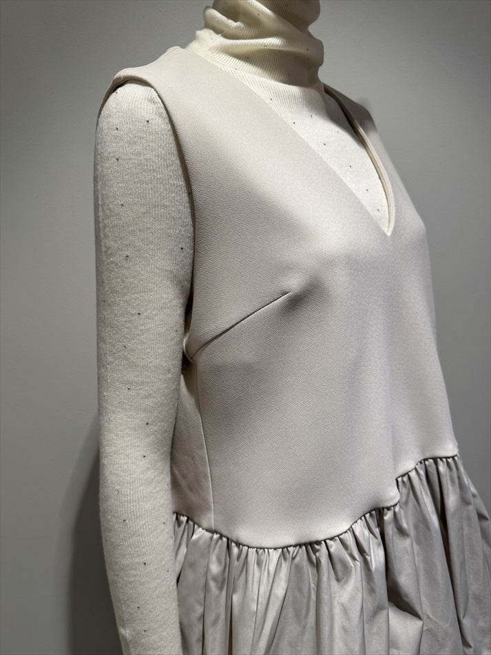 hem balloon peplum vest