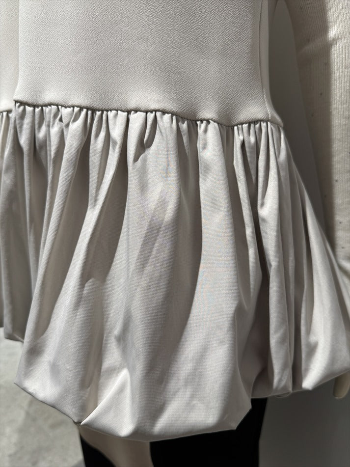 hem balloon peplum vest